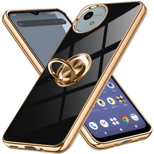 AQUOS wish4 SH-52E ケース リング付き アクオス ウィッシュ4 用 カバー Uovon スマホケース スタンド機能 薄い 車載ホルダー 対応 携帯カバー 軽量 ストラップ穴付き おし