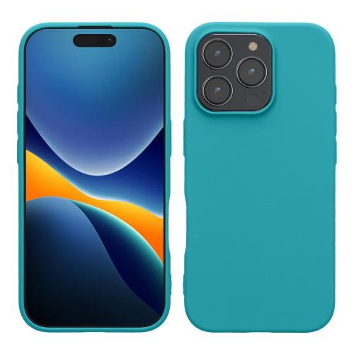 kwmobile スマホケース Apple i Phone 16 Pro対応 ケース - 耐衝撃 滑り止め ソフト TPU シリコン - 翡翠色マット