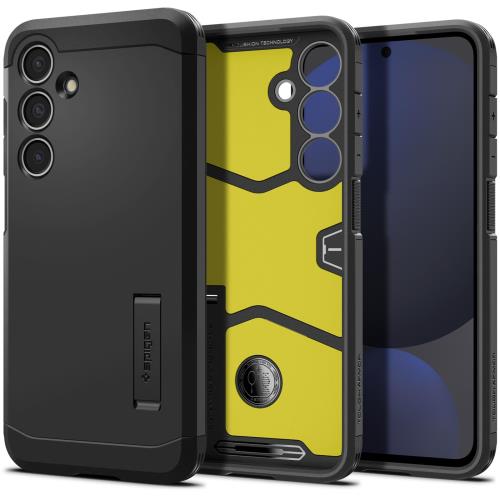 Spigen Galaxy S24 FE ケース 耐衝撃 スタンド付き 米軍MIL規格取得 耐衝撃 三層構造 スマホスタンド カメラ保護 傷防止 衝撃 吸収 ワイヤレス充電 タフ・アーマー ACS08
