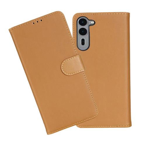Anrek FUJITSU docomo Arrows We2 Plus F-51E 兼用 ケース 手帳型 カバー (ブラウン）ドコモ アローズwe2プラス f51e 手帳型ケース カード収納 サイド