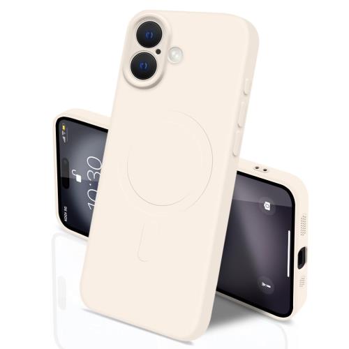 IPhone 16 Plus Mag Safe ケース マグネット搭載 シリコン アイフォン16Plus カバー スマホケース 全面保護 耐衝撃 液体シリコーン 薄型 ワイヤレス充電対応 ストラップホ