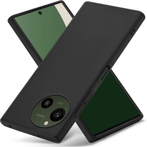 LAYJOY AQUOS R9 ケース ソフト シリコン 黒 TPU 薄型 カバー [傷防止 軽量 柔軟 薄型 耐衝撃 ストラップホール付 携帯便利] 全面保護 SH-51E SH-M28 スマホケー