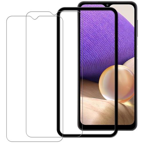 HKKAIS galaxy a32 5g フィルム2枚セット日本製硝子採用 Galaxy A32 5G SCG08 用 ガラスフィルム 強化 ガラス 液晶 保護 フィルムガイド枠付き