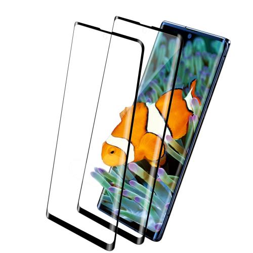 AMWU AQUOS R6 ガラスフィルム R6 フィルム 指紋対応可能 SH-51B アクオス R6 2枚セット 液晶 強化 ガラス 全面 保護 ふぃるむ 黒縁/貼り付け簡単/気泡ゼロ/硬度9H/指
